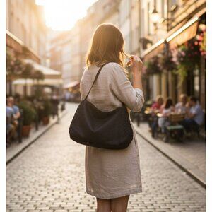 Cole Haan Black Leather Dillon Hobo Bag